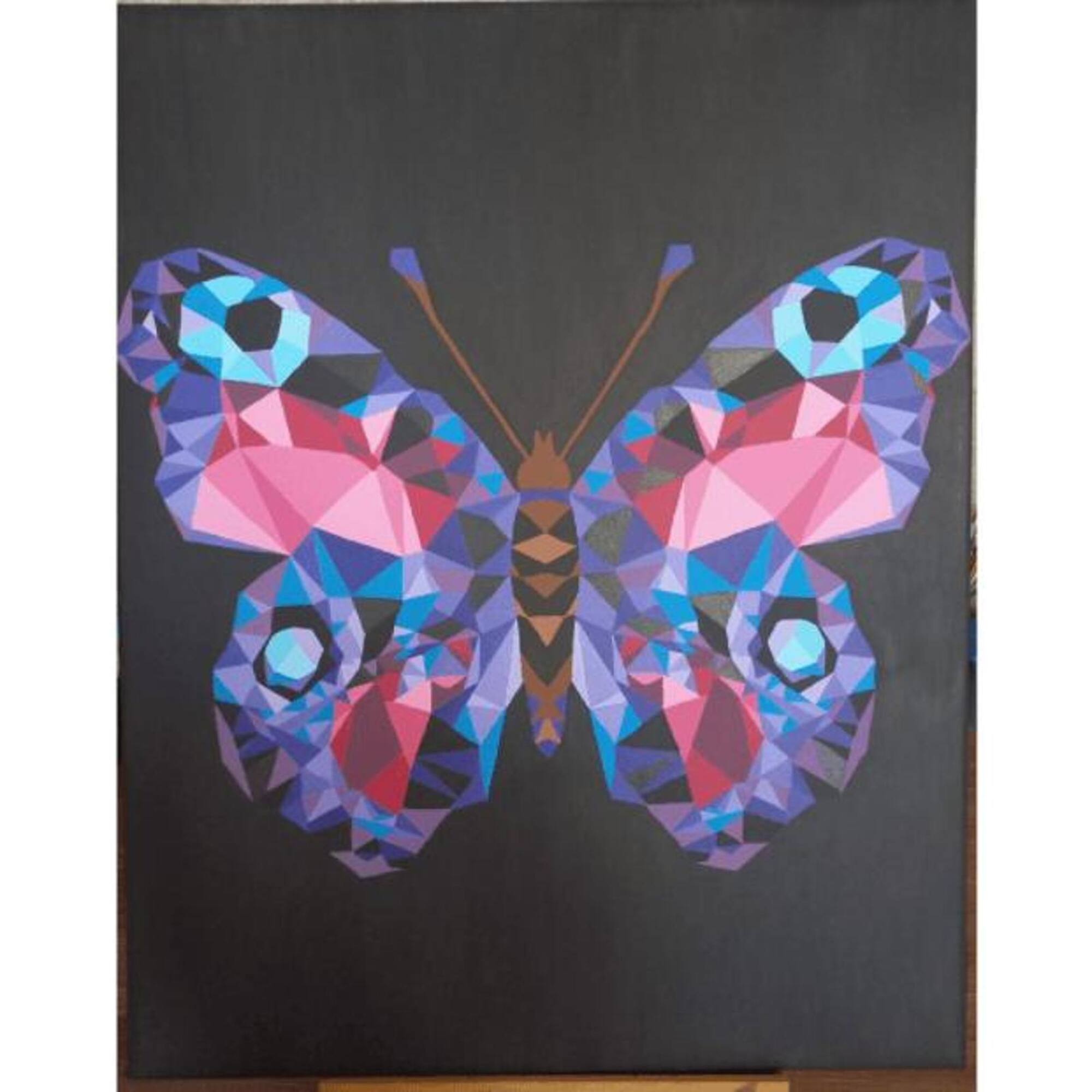 Crafting Spark Celebration Poly Butterfly Painting by Numbers Kit